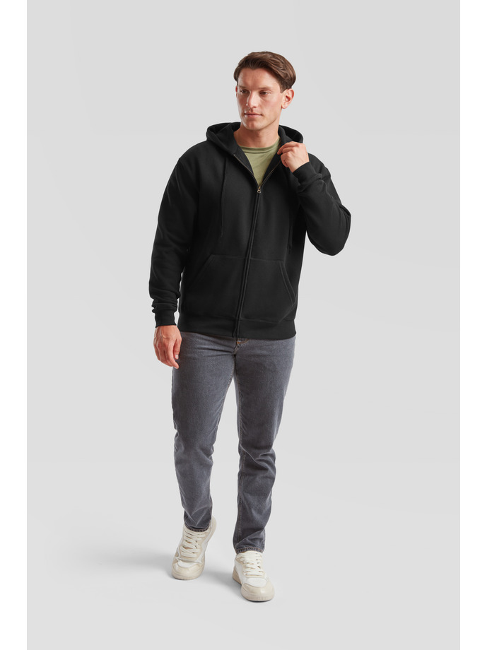 Fruit of the loom black zip up outlet hoodie