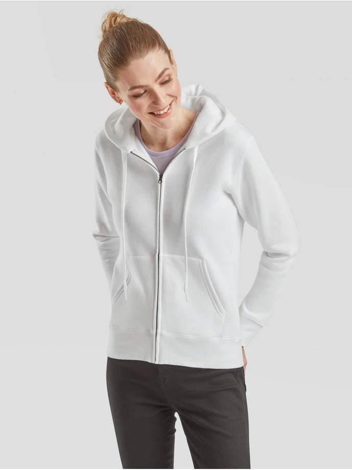 Vanity Fair Lingerie LADIES PREMIUM HOODED SWEAT JACKET White 1