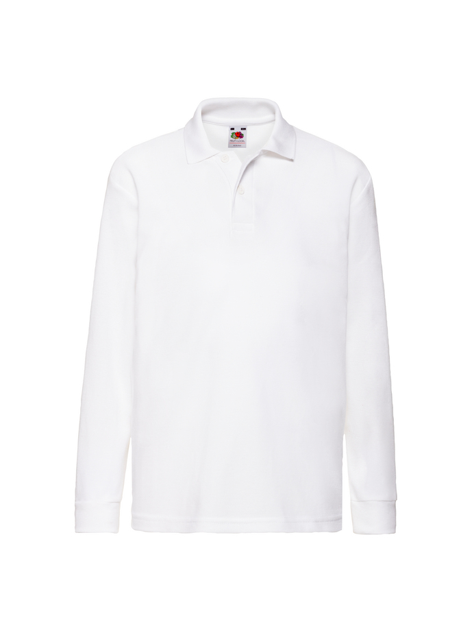 Vanity Fair Lingerie KIDS 65/35 LONG SLEEVE POLO White 1