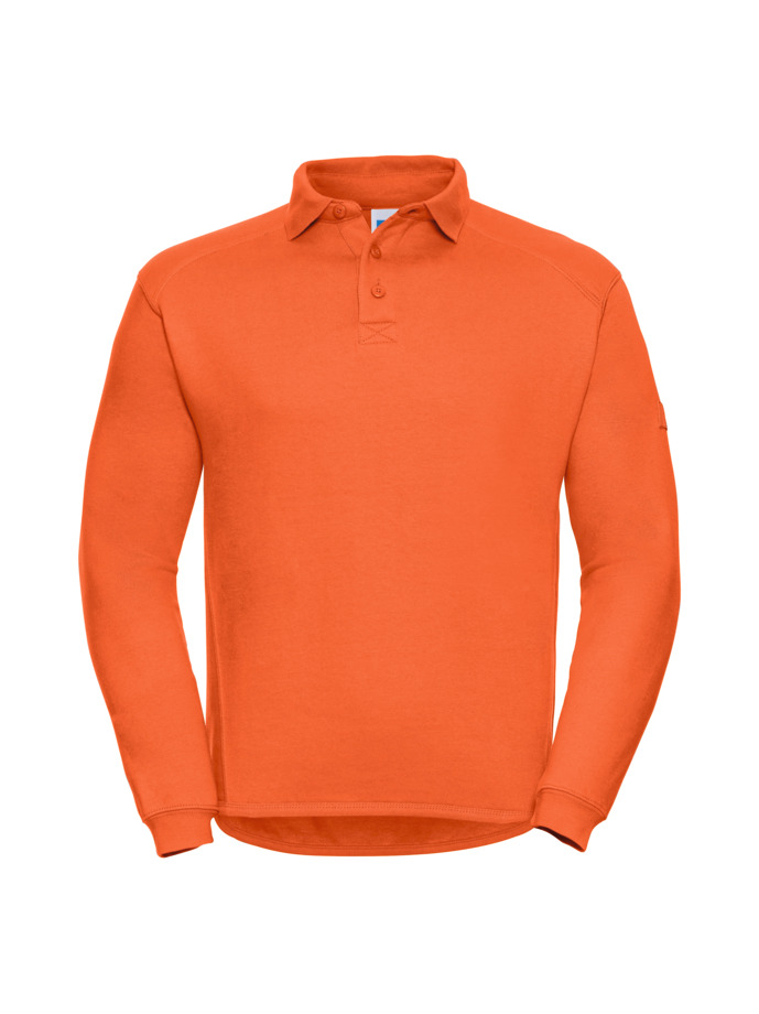 Vanity Fair Lingerie Heavy Duty Workwear Collar Sweatshirt Orange 5