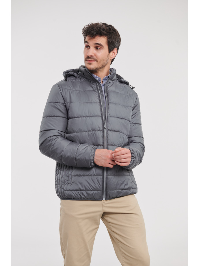 Vanity Fair Lingerie Men's Hooded Nano Jacket Iron Grey 1