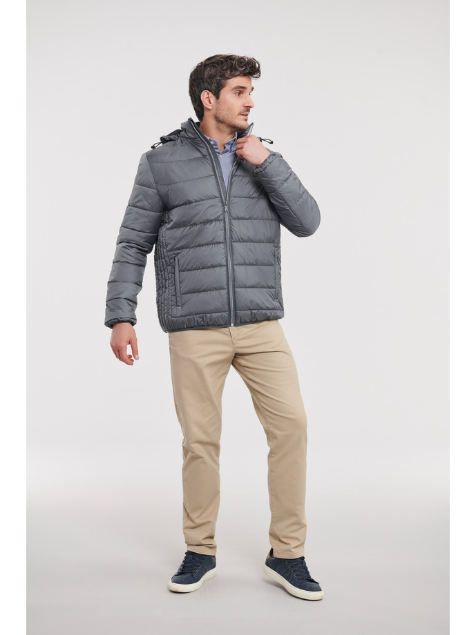 Vanity Fair Lingerie Men's Hooded Nano Jacket Iron Grey 4