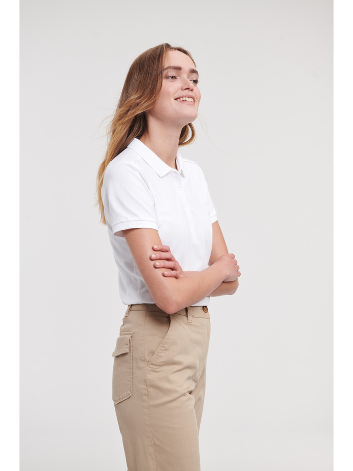 Vanity Fair Lingerie Ladies' Fitted Stretch Polo White 3