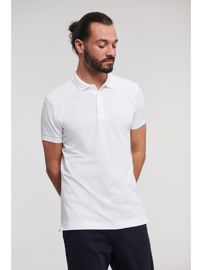 Vanity Fair Lingerie Men's Fitted Stretch Polo White 1