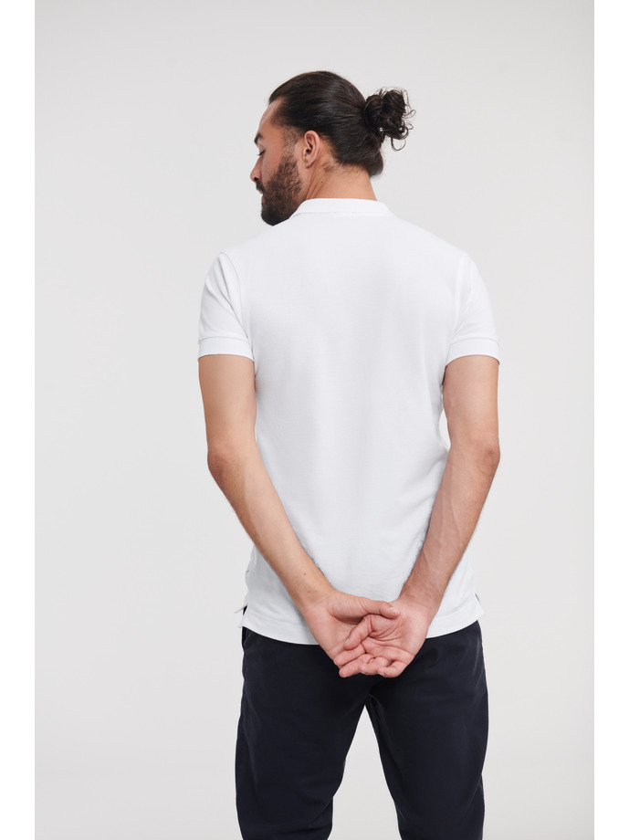 Vanity Fair Lingerie Men's Fitted Stretch Polo White 2
