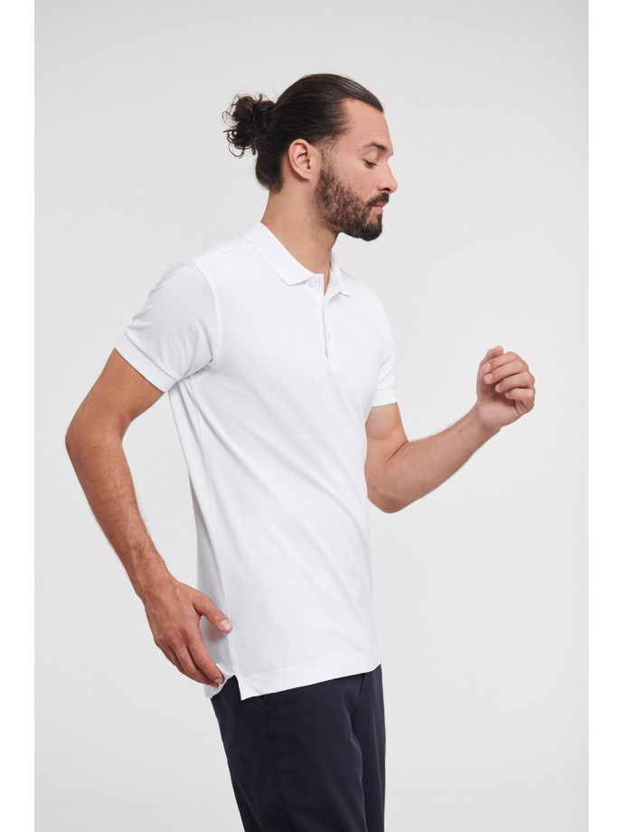 Vanity Fair Lingerie Men's Fitted Stretch Polo White 3