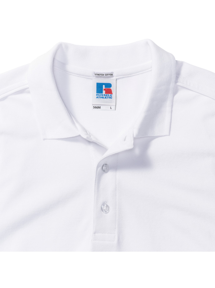 Vanity Fair Lingerie Men's Fitted Stretch Polo White 9