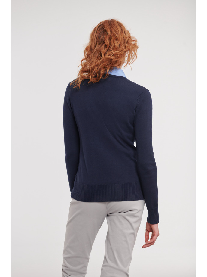 Vanity Fair Lingerie Ladies' V-Neck Knitted Pullover French Navy 2