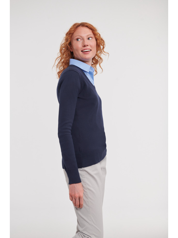 Vanity Fair Lingerie Ladies' V-Neck Knitted Pullover French Navy 3