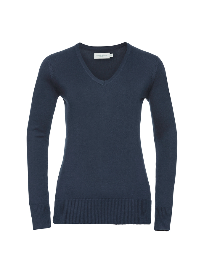 Vanity Fair Lingerie Ladies' V-Neck Knitted Pullover French Navy 5
