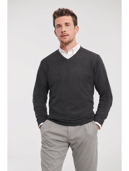 Men's V-Neck Knitted Pullover