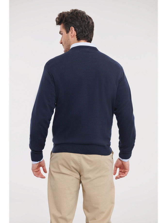 Vanity Fair Lingerie Men's V-Neck Knitted Pullover French Navy 2