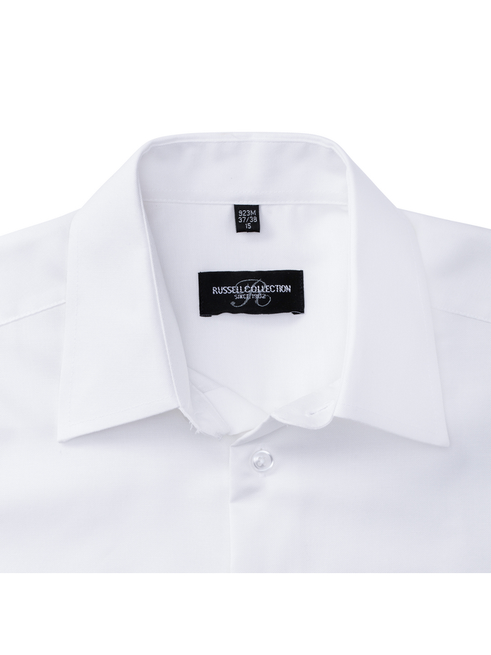 Vanity Fair Lingerie Men's Short Sleeve Tailored Oxford Shirt White 8