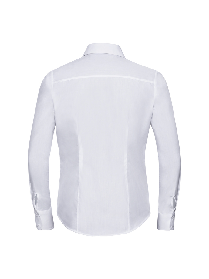 Vanity Fair Lingerie Ladies' Long Sleeve Fitted Polycotton Poplin Shirt White 6