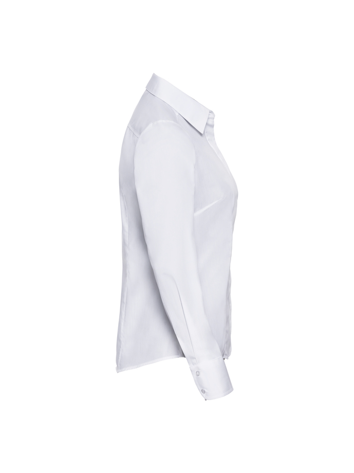 Vanity Fair Lingerie Ladies' Long Sleeve Fitted Polycotton Poplin Shirt White 7