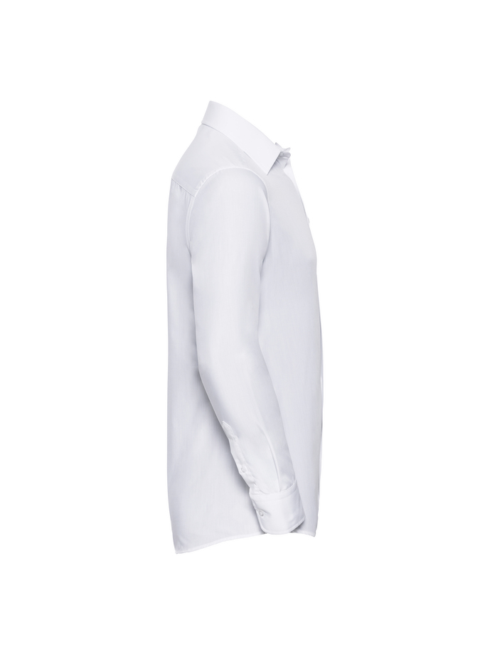 Vanity Fair Lingerie Men's Long Sleeve Tailored Polycotton Poplin Shirt White 7