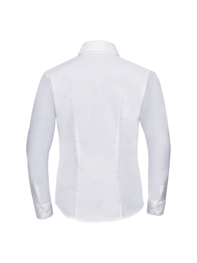 Vanity Fair Lingerie Ladies' Long Sleeve Tailored Oxford Shirt White 6