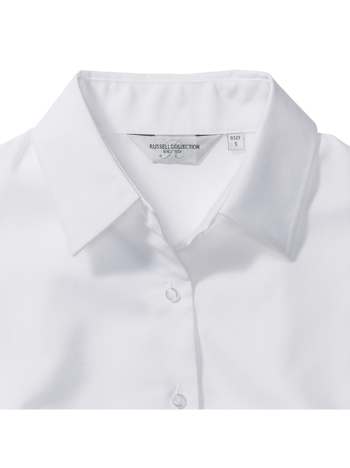 Vanity Fair Lingerie Ladies' Long Sleeve Tailored Oxford Shirt White 9