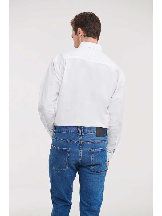 Vanity Fair Lingerie Men's Long Sleeve Classic Oxford Shirt White 2