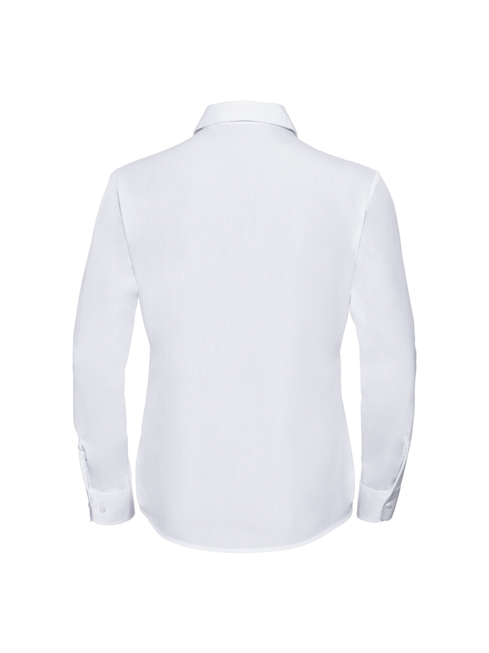 Vanity Fair Lingerie Ladies' Long Sleeve Classic Polycotton Poplin Shirt White 6