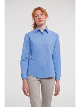 Ladies' Long Sleeve Classic Polycotton Poplin Shirt