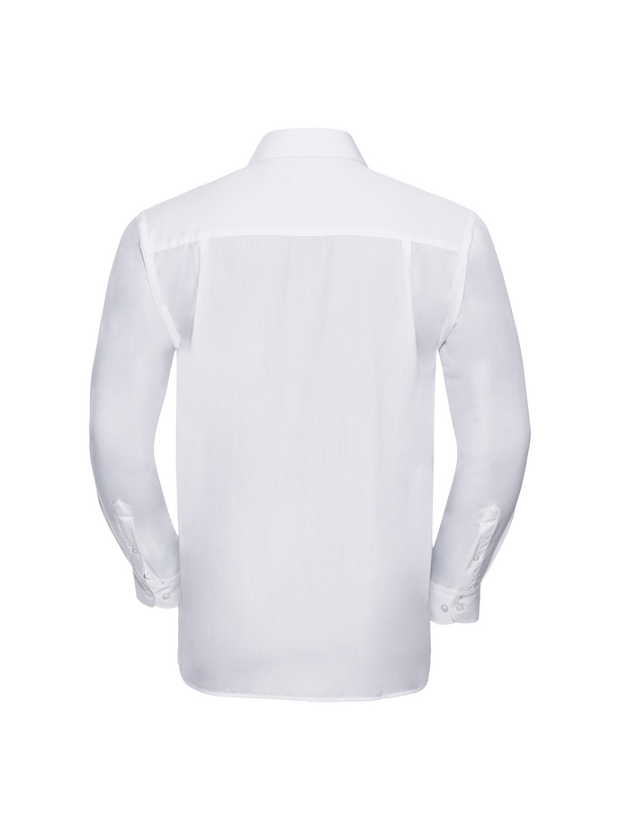 Vanity Fair Lingerie Men's Long Sleeve Classic Polycotton Poplin Shirt White 6