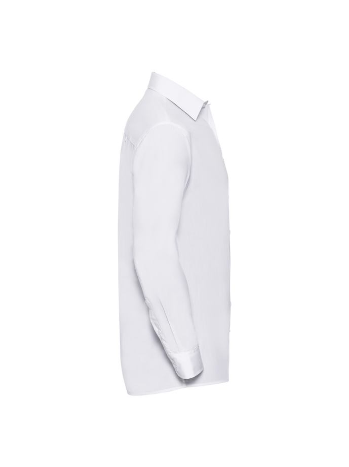 Vanity Fair Lingerie Men's Long Sleeve Classic Polycotton Poplin Shirt White 7
