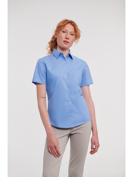 Ladies' Short Sleeve Classic Polycotton Poplin Shirt