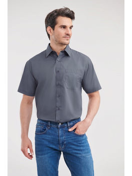 Men's Short Sleeve Classic Polycotton Poplin Shirt