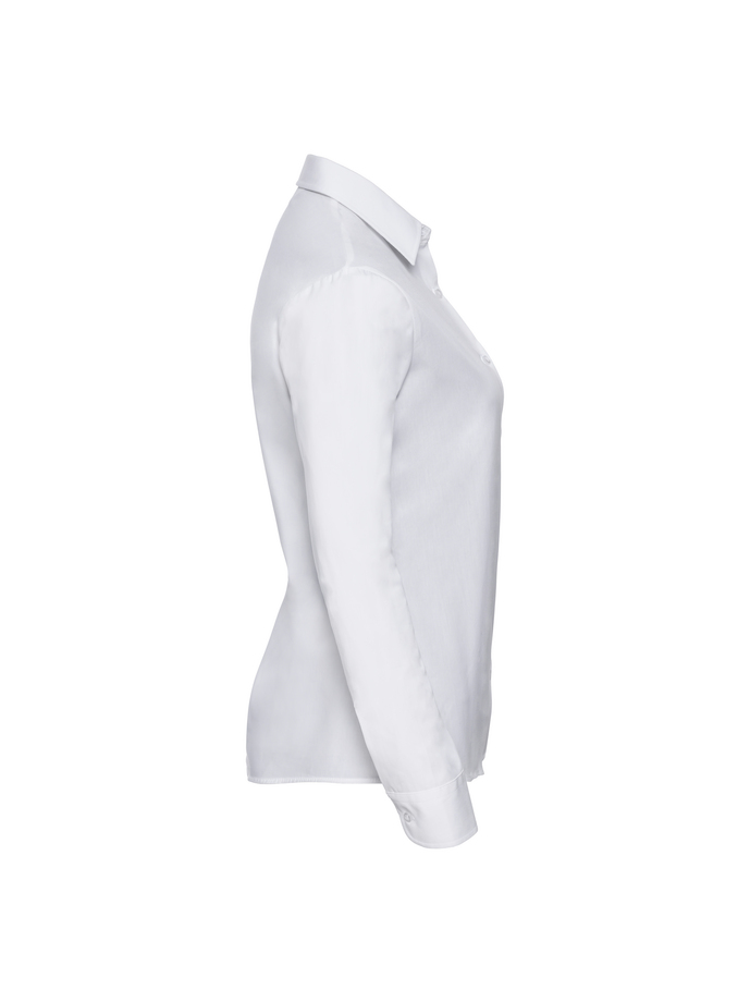 Vanity Fair Lingerie Ladies' Long Sleeve Classic Pure Cotton Poplin Shirt White 7