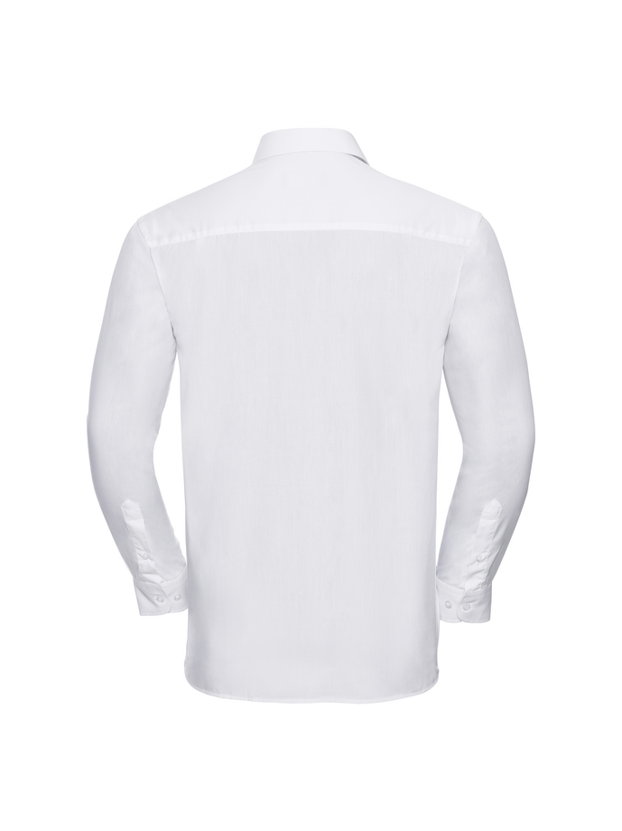 Vanity Fair Lingerie Men's Long Sleeve Classic Pure Cotton Poplin Shirt White 6