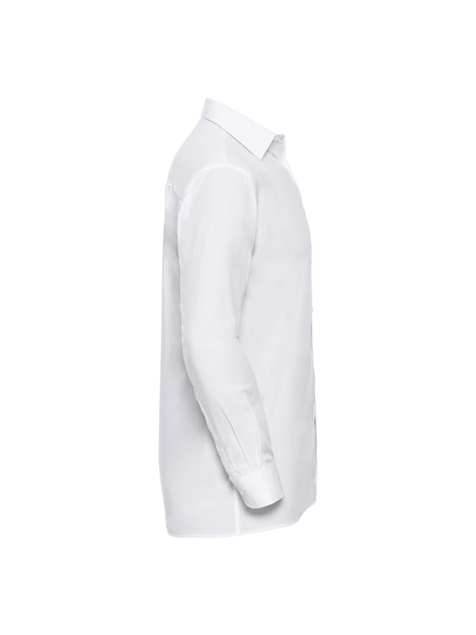 Vanity Fair Lingerie Men's Long Sleeve Classic Pure Cotton Poplin Shirt White 7
