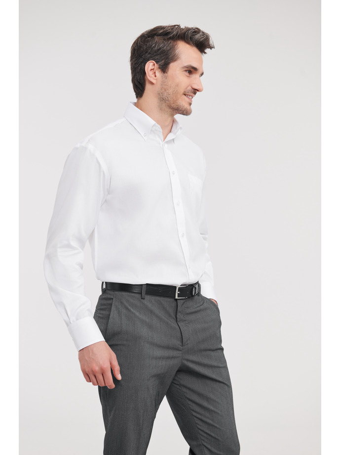 Vanity Fair Lingerie Men's Long Sleeve Classic Ultimate Non-Iron Shirt White 3