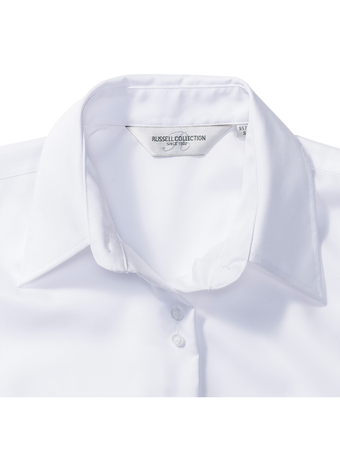 Vanity Fair Lingerie Ladies' Short Sleeve Tailored Ultimate Non-Iron Shirt White 9