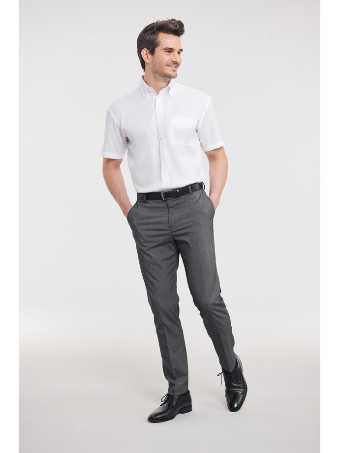 Vanity Fair Lingerie Men's Short Sleeve Classic Ultimate Non-Iron Shirt White 4