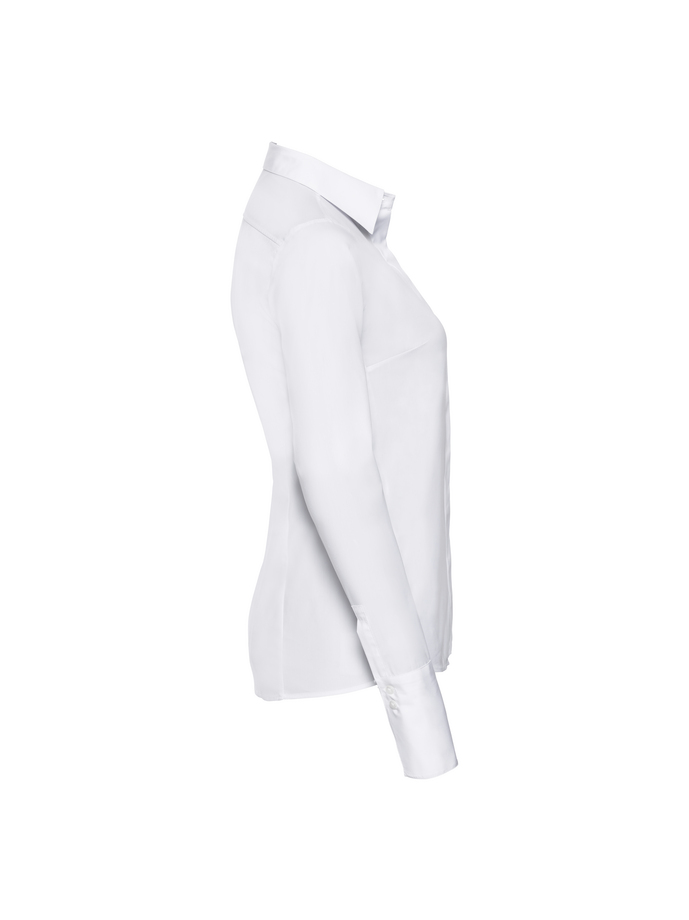 Vanity Fair Lingerie Ladies' Long Sleeve Fitted Ultimate Stretch Shirt White 7