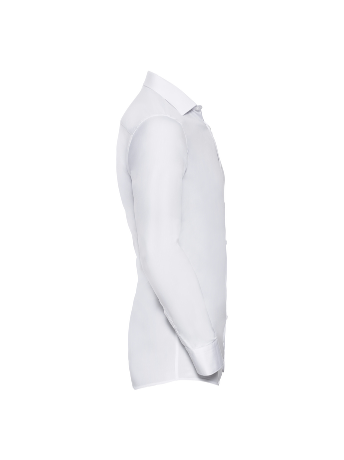 Vanity Fair Lingerie Men's Long Sleeve Fitted Ultimate Stretch Shirt White 7