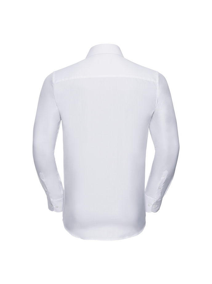 Vanity Fair Lingerie Men's Long Sleeve Tailored Herringbone Shirt White 6