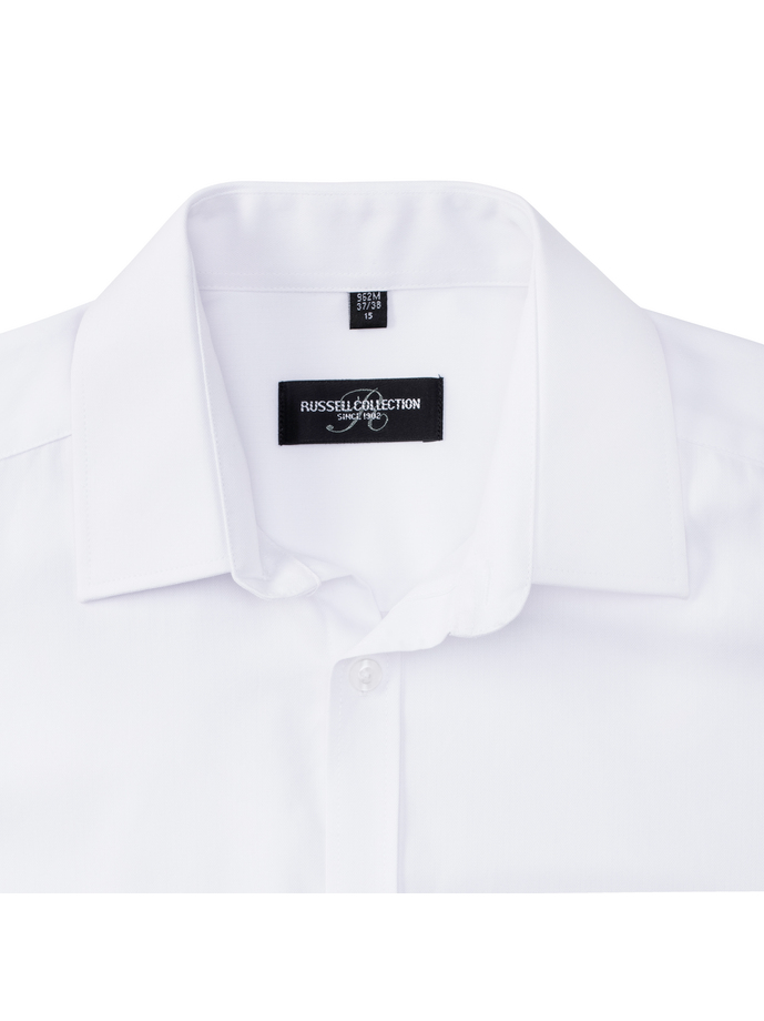 Vanity Fair Lingerie Men's Long Sleeve Tailored Herringbone Shirt White 8