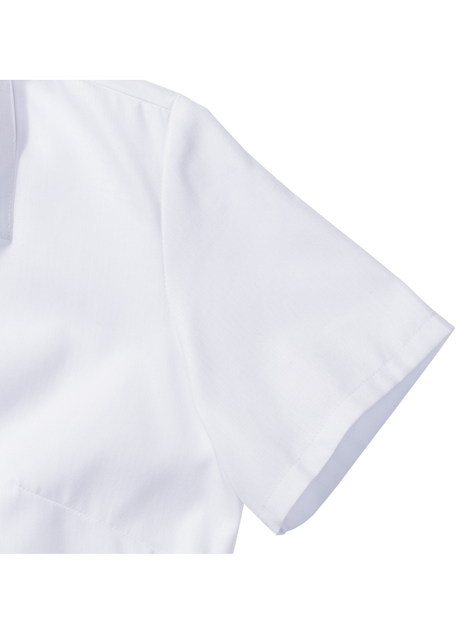 Vanity Fair Lingerie Ladies' Short Sleeve Tailored Herringbone Shirt White 10