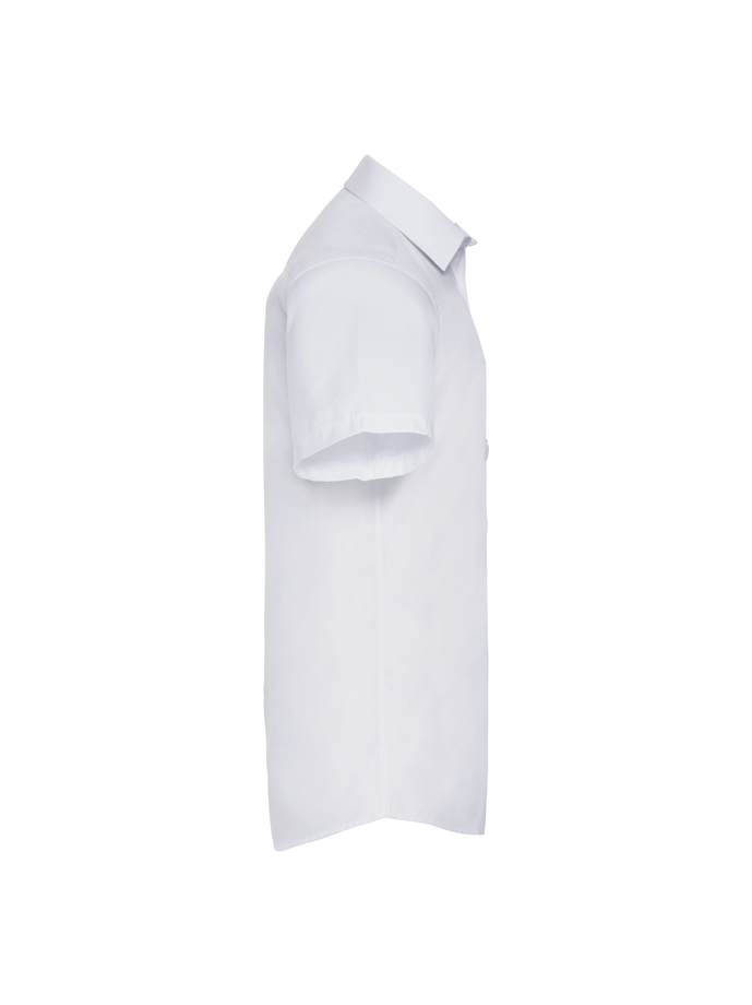 Vanity Fair Lingerie Men's Short Sleeve Tailored Herringbone Shirt White 7
